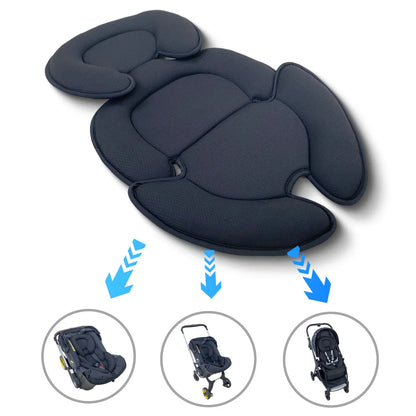 Universal Baby Stroller Seat Cushion — Head & Body Support Pillow for Newborns, Doona Car Seat & Stroller Accessories