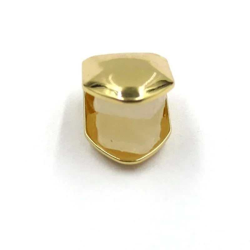 Delysia King Custom Fit Hip Hop Grillz – Single Tooth Cap for Top & Bottom in 4 Colors