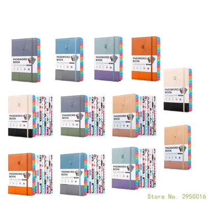 A5 PU Hardcover Password Book with Alphabetical Tabs – Password Keeper Notebook for Internet Login Storage