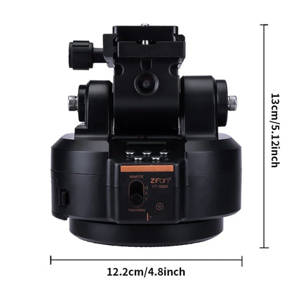 ZIFON YT2000 Remote Motorized PTZ - AI Face Recognition, 360° Horizontal Rotation for Camera, Smartphone & Action Camera Live Stream