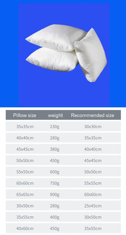 Real Home Cushion Core – PP Cotton Pillow Filling for Waist & Decorative Cushions, Available in Multiple Sizes (35x35 to 40x60cm)
