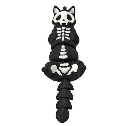 Personalized Skeleton Cat 3D Keychain – Backpack & Car Charm, Perfect Halloween & Christmas Gift