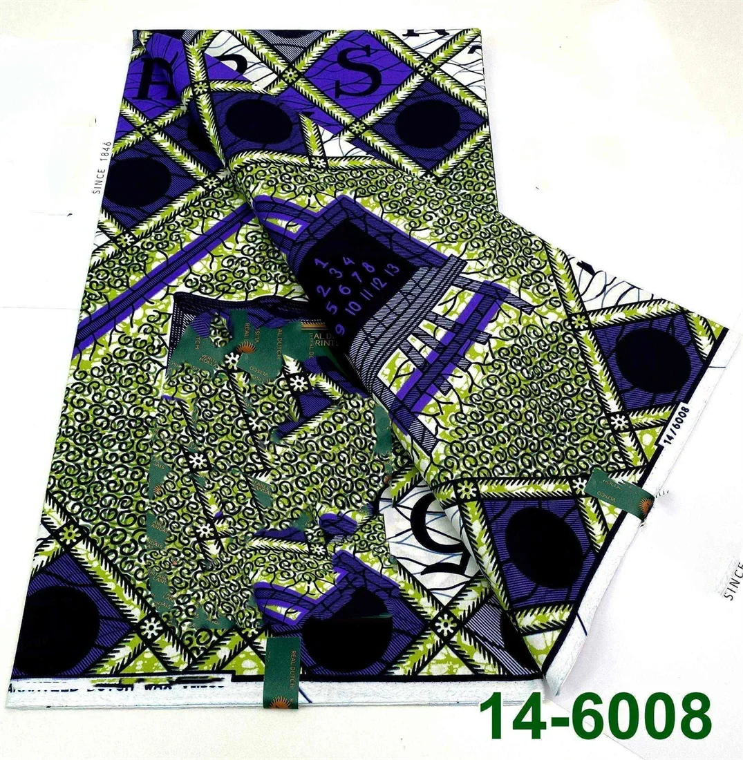 Latest Style Ankara Wax Print Fabric - 100% Cotton High Quality Soft African Real Wax Material