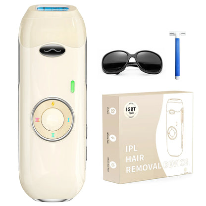 IPL Hair Removal Laser 22J — Unlimited Flashes IGBT, 5.2cm² Light Painless Epilator for Face, Armpit & Bikini Body Treatment