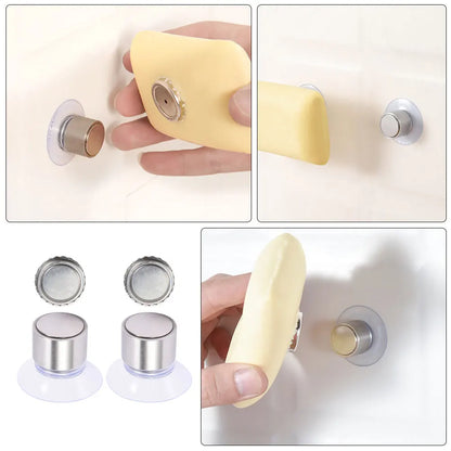 Magnetic Soap Dishes - Wall Mount Soap Holder Set (2/4/6 Sets) - Soap Racks and Savers with Random Patterns