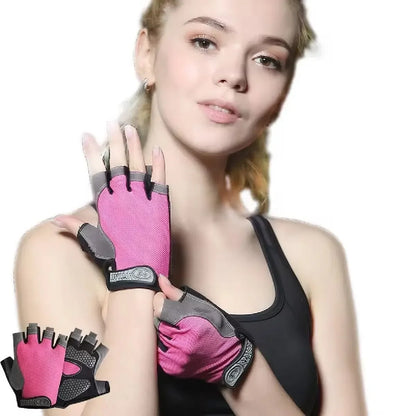 Breathable Fingerless Cycling Gloves - Anti-Slip Half-Finger Fitness, Gym & Fishing Gloves for Men & Women