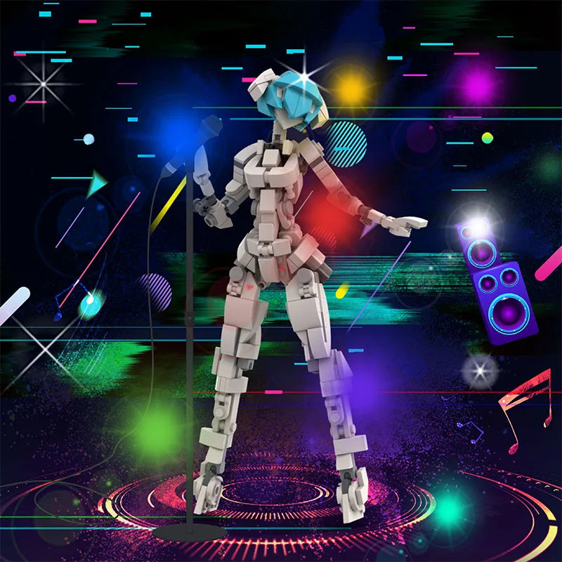 Yigebebe 229PCS Female Gynoid Robot Building Block Set – Creative Mech Model Toy for Kids, Assemble Brick Gift