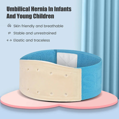 Infant Hernia Belt with 3 Pads — Umbilical & Inguinal Navel Support for Newborn Baby Belly Button Treatment