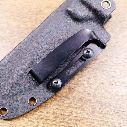 Slotted Belt Clip Buckle for Kydex Sheath – Black/Stonewashed EDC Holster Belt Loop Clamp with Mounting Screws