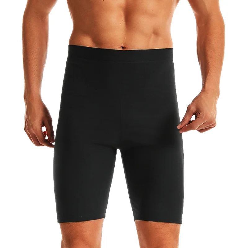 Men’s Sauna Sweat Shorts – Slimming Fat Burning Workout Fitness Waist Trainer Belly Trimmer Abdomen Reducer Activewear