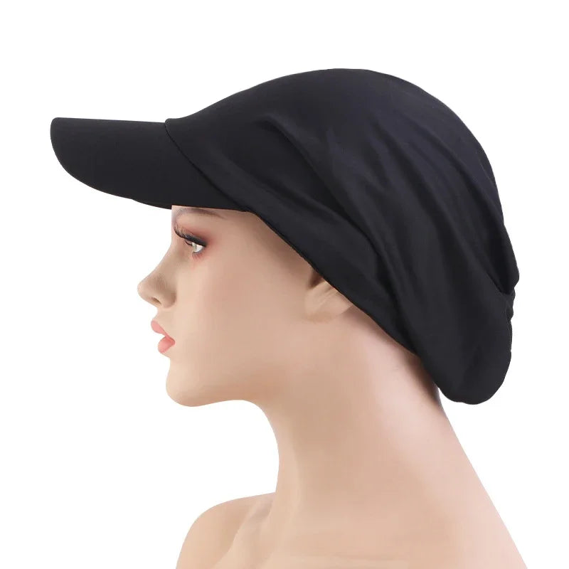Muslim Women’s Turban Hijab Baseball Cap – Wide Brim Sun Hat, Sports Bonnet & Outdoor Headscarf for Sun Protection
