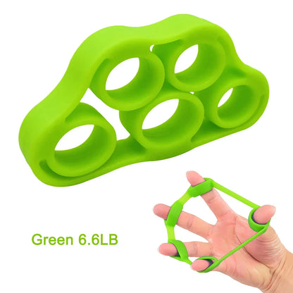 3-in-1 Silicone Finger Strengthener – Elastic Hand Grip Trainer & Guitar Finger Exerciser for Hand Therapy