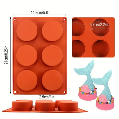 Cylinder-Shaped Silicone Mold — DIY Soap, Chocolate, Cookie Sandwich, Jelly, Pudding & Candy Baking Tool
