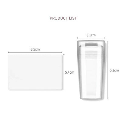 Clear Jelly Nail Stamper Set - Silicone Nail Art Stamp Tool with Scraper for Manicure Designs