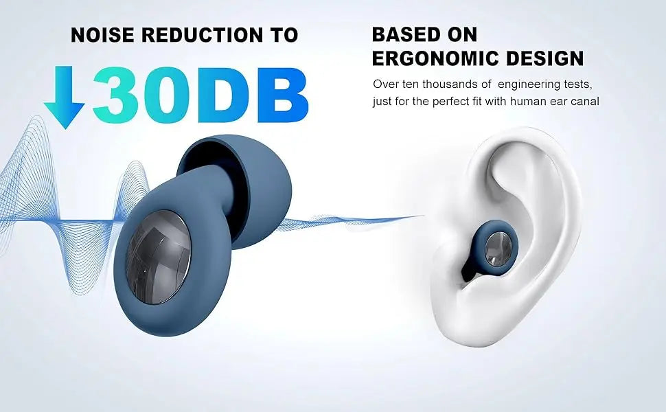 Silicone Ear Plugs – Waterproof Noise-Reducing Earplugs for Sleeping, Swimming, and Ear Protection Set