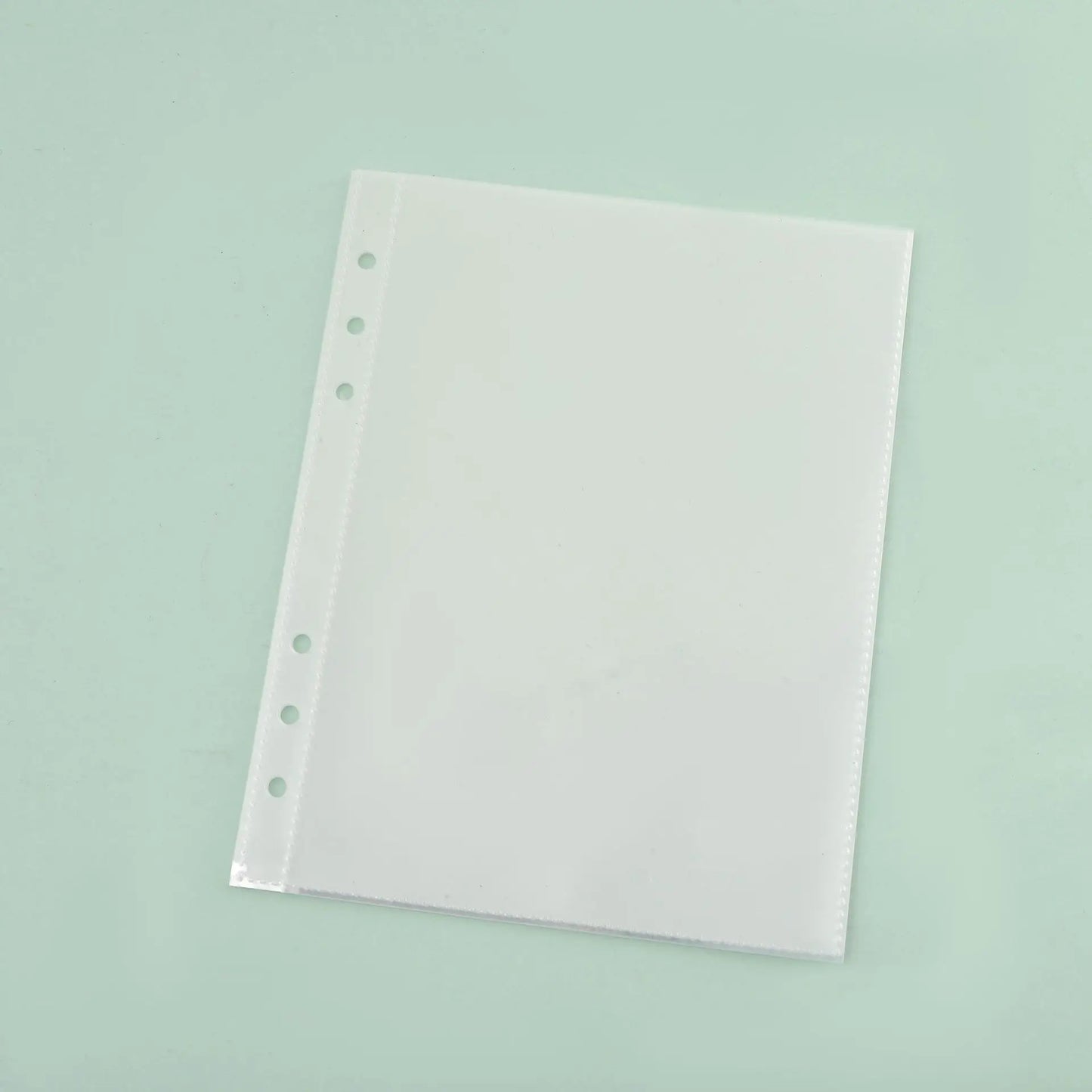 A5/A6/A7 Transparent File Holder Set – 10pcs 6-Hole Loose Leaf PVC Binder for DIY Document Storage