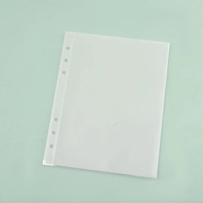 A5/A6/A7 Transparent File Holder Set – 10pcs 6-Hole Loose Leaf PVC Binder for DIY Document Storage