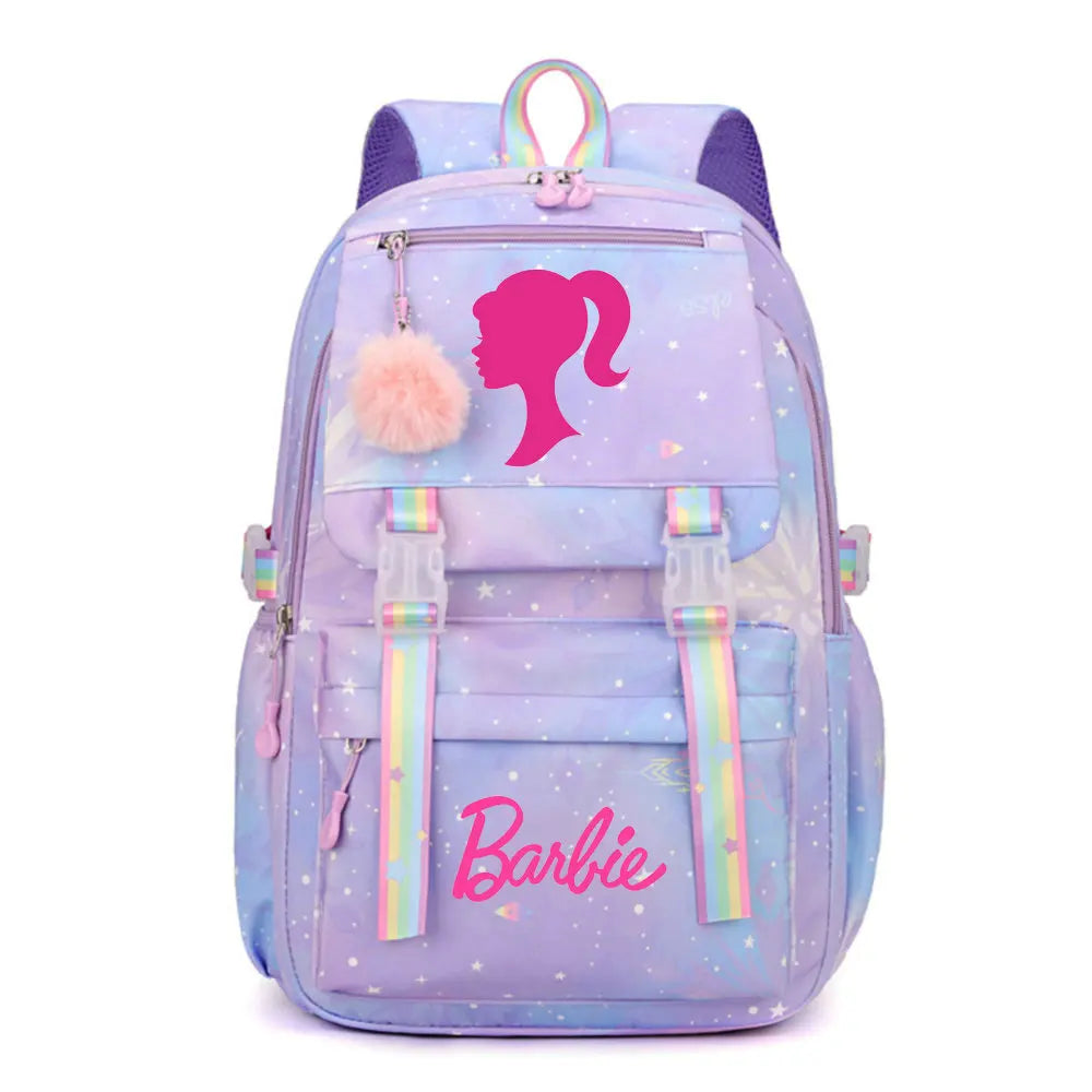 New Barbie Kids School Backpack – Canvas Travel & Laptop Bag for Boys, Girls, & Teenagers