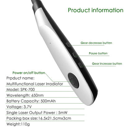 Laser Therapy LLLT for Ear Tinnitus – 650nm Red Light Hanging Neck Physiotherapy for Otitis Media, Rhinitis & Sinusitis