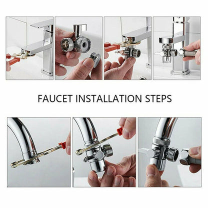 Handheld Shower Faucet Set – Spray Tap Attachment with Hose & Sink Sprayer for Bathroom Use