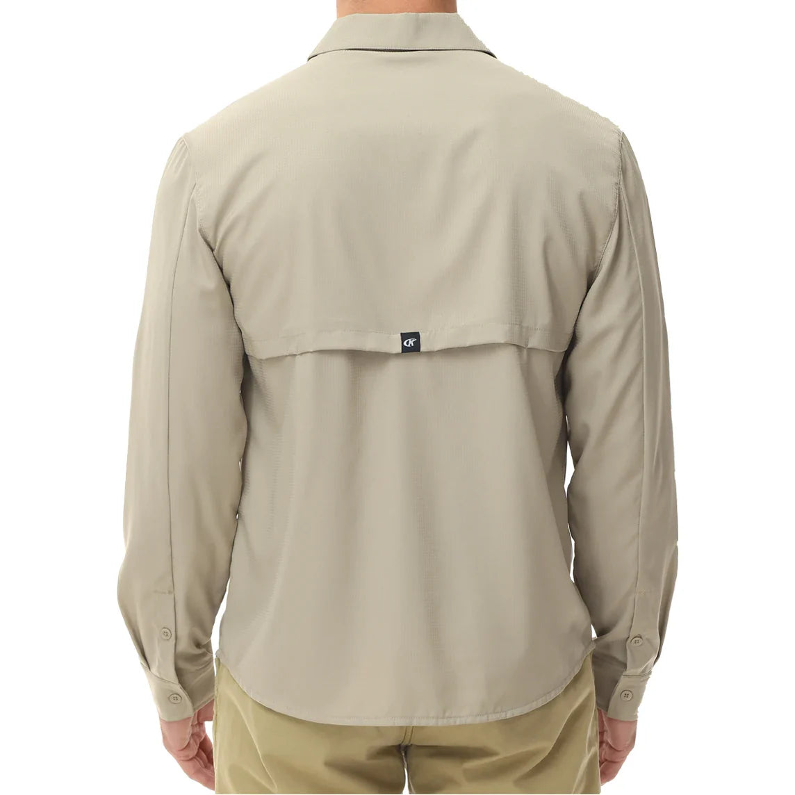 Men's UPF 50+ Long Sleeve Fishing Shirt – Sun Protection Breathable Hiking & Work Shirt with Zipper Pocket
