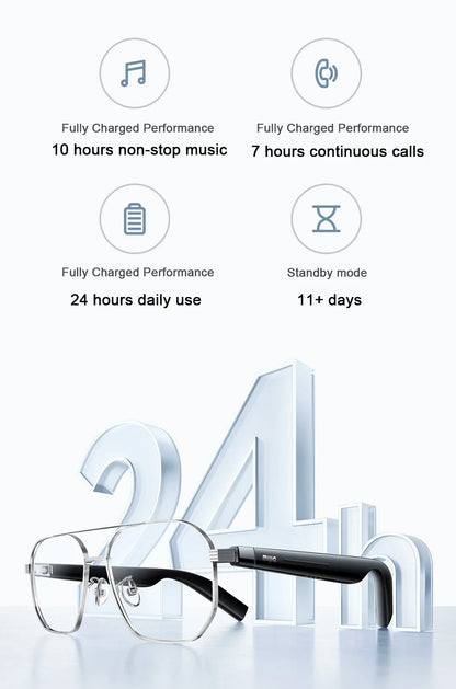 XIAOMI MIJIA Smart Audio Glasses Joyful Edition — Bluetooth 5.2, Detachable Headset, Long Standby, 2h Fast Charge, Anti-Leakage Sound