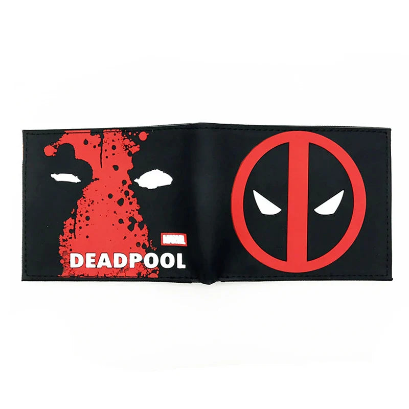 Marvel Comics Deadpool Wallet – PVC Short Purse with Coin Pocket for Men & Women