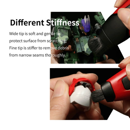 DSPIAE PT-RDB Retractable Dust Brush: Double-Tip Handy Cleaning Tool for Model Assembly, Military Hobby Building, DIY Projects