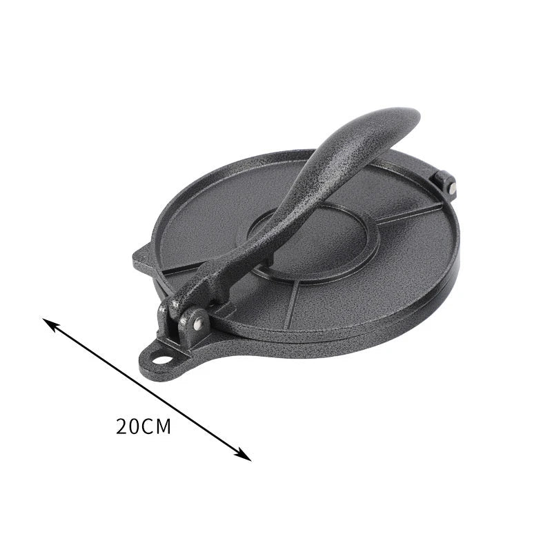 Aluminium Alloy DIY Tortilla Press Maker - Manual Corn Dough Pressing Tools for 16/20cm Tortillas - Kitchen Bakeware Cooking Accessories