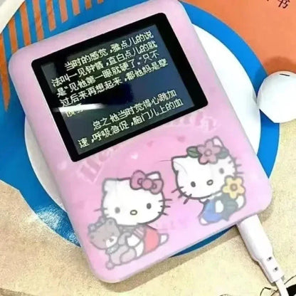 Kawaii Hello Kitty Mini MP3 Player – Cartoon Anime Portable Music Walkman for Students, Sports & External Sound Playback