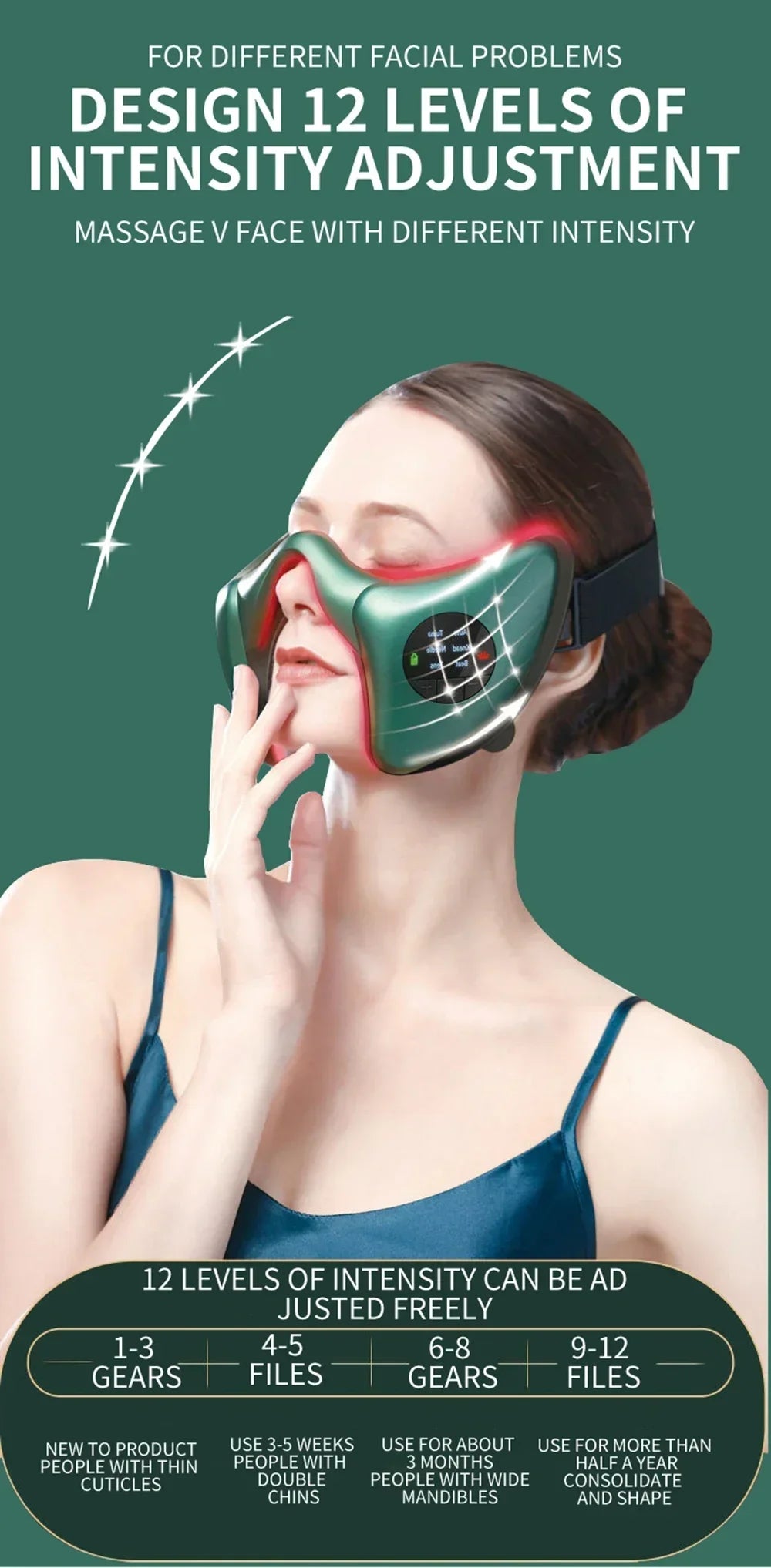 2024 Smart Facial Massager — V-Shaped Face Lifting & Firming Device, All-Round Body Shaping Anti-Aging Beauty Tool