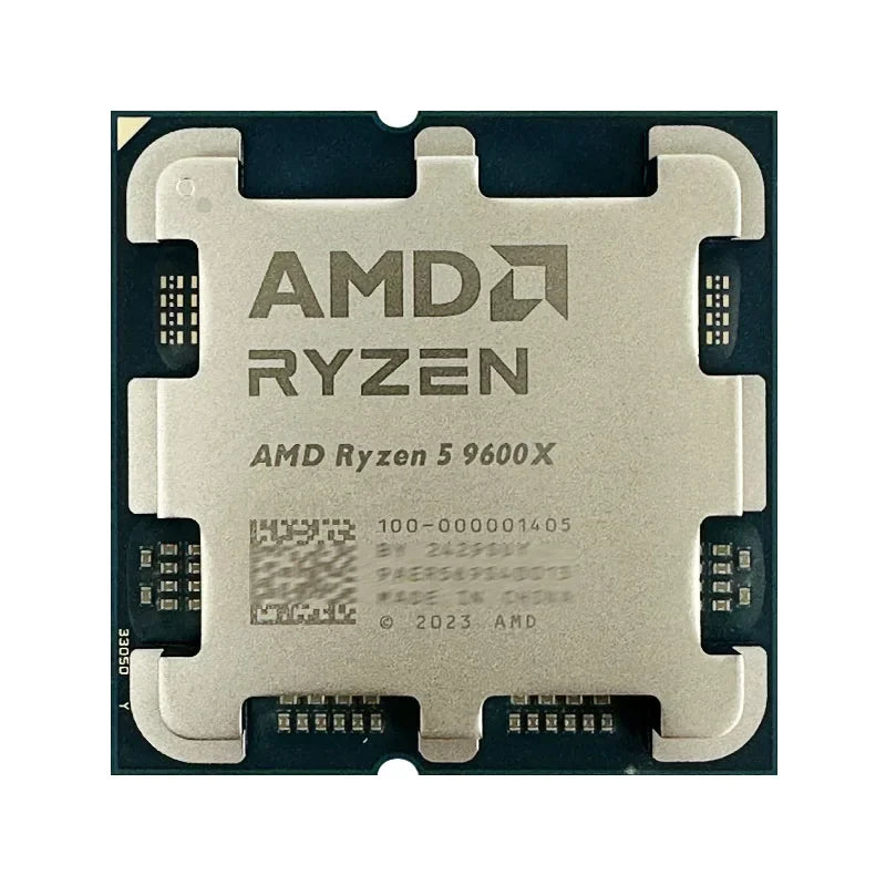 AMD Ryzen 5 9600X Processor - 6-Core, 12-Thread, 5.4GHz, 38MB Game Cache, 4NM, 65W TDP, AM5 Socket, Zen 5 CPU with Integrated Graphics