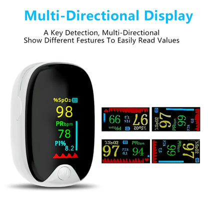 Medical Finger Pulse Oximeter – Oxygen Saturation, Heart Rate Monitor for Adults and Children, Pediatric Health Care Tool