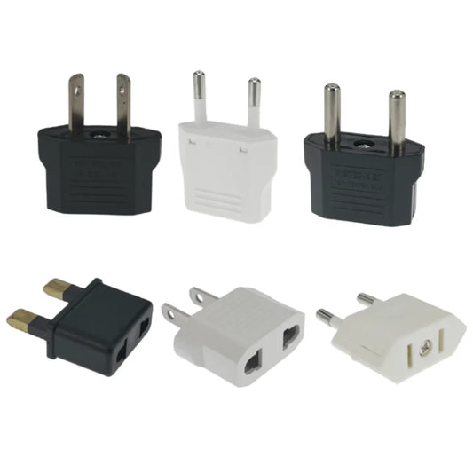 Mini Power Plug Adapter - Converts CN, UK, EU to US, AU - Suitable for America, Russia, Australia, Korea Travel - 4.0mm/4.8mm, 6A 125V