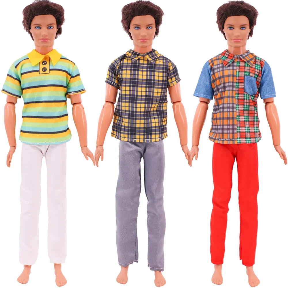 Ken Doll Accessories Set – Clothes, Shoes, Surfboard, Guitar, Violin & More for Kids Birthday Gift