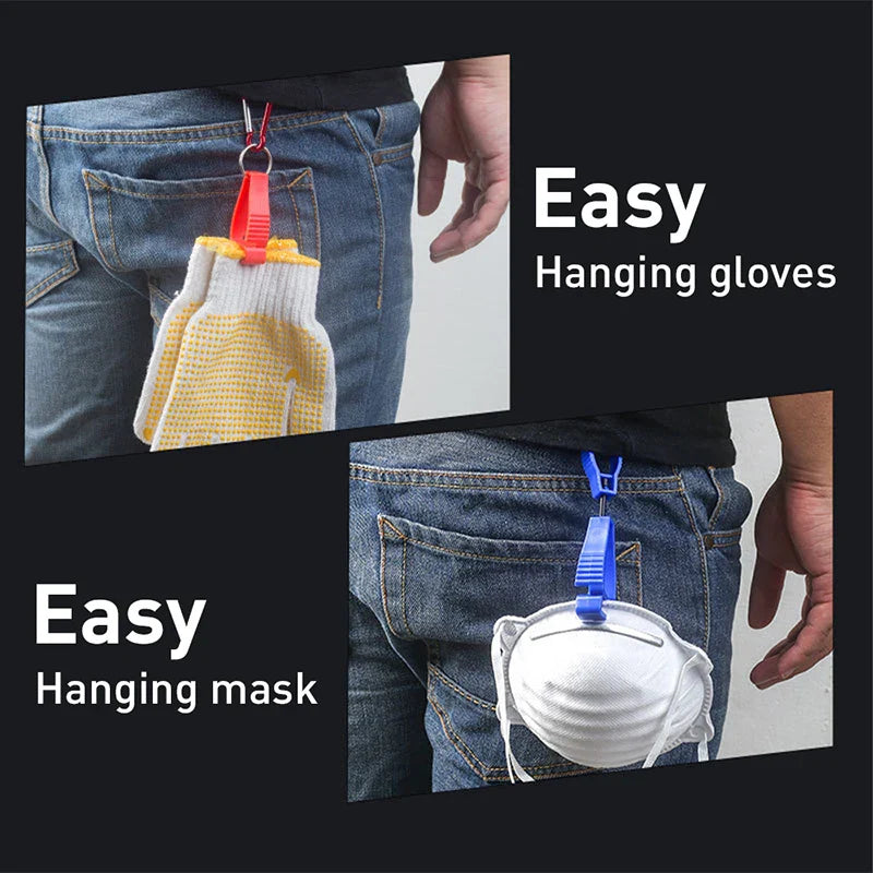 Durable 1pc Glove Clip Hanger - Safety Glove Holder, Plastic Working Gloves Clip, Work Clamp, Multifunctional Safety Work Gloves Guard Tool