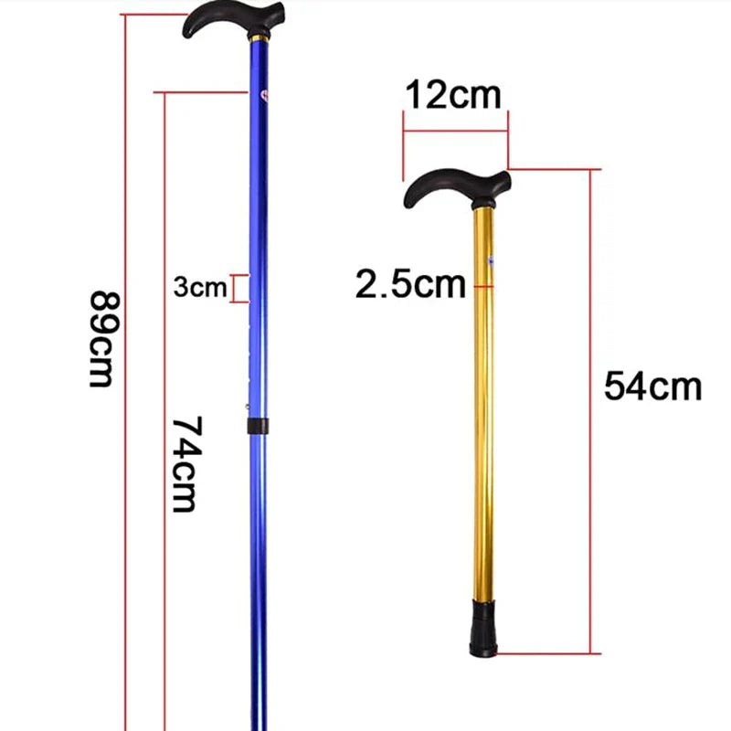 Adjustable Walking Stick – 2-Section Anti-Skid Crutch for Seniors & Hiking
