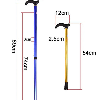 Adjustable Walking Stick – 2-Section Anti-Skid Crutch for Seniors & Hiking