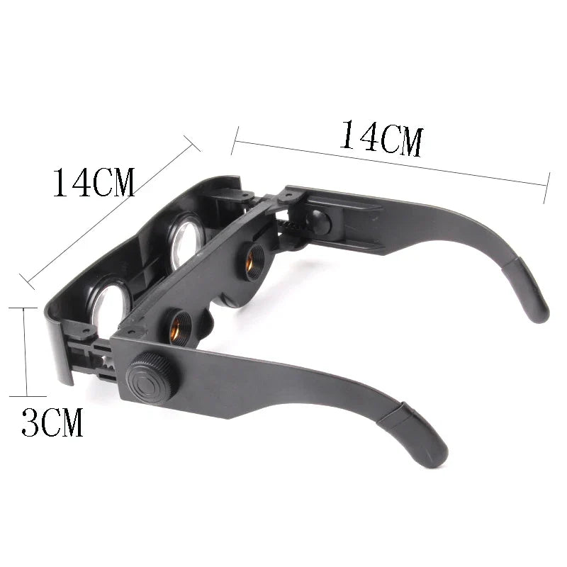 Adjustable Binocular Magnifier Glasses - Hands-Free Fishing Focus Telescope for Theater & TV Viewing