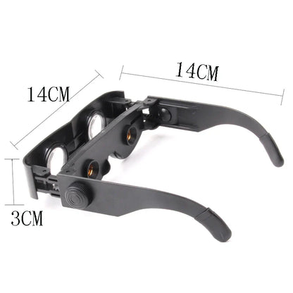 Adjustable Binocular Magnifier Glasses - Hands-Free Fishing Focus Telescope for Theater & TV Viewing