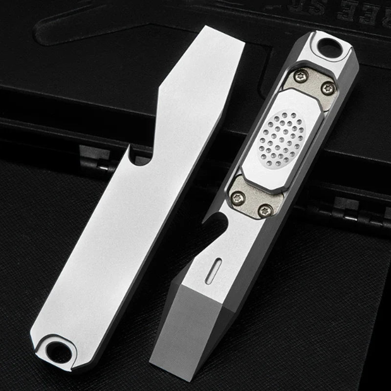 Titanium Alloy Multifunction EDC Tool – Wrench, Pry Bar, Bottle Opener & Screwdriver for Outdoor Use