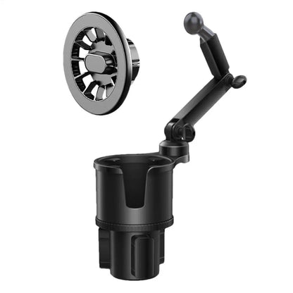Car Cup Holder Phone Mount - 360° Rotation Magnetic Smartphone Stand for Auto Use