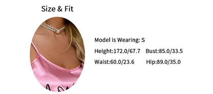 2PCS Sexy Women's Satin Pajama Set - V Neck Sleeveless Lingerie with Suspenders and Pants, Home Wear Loungewear