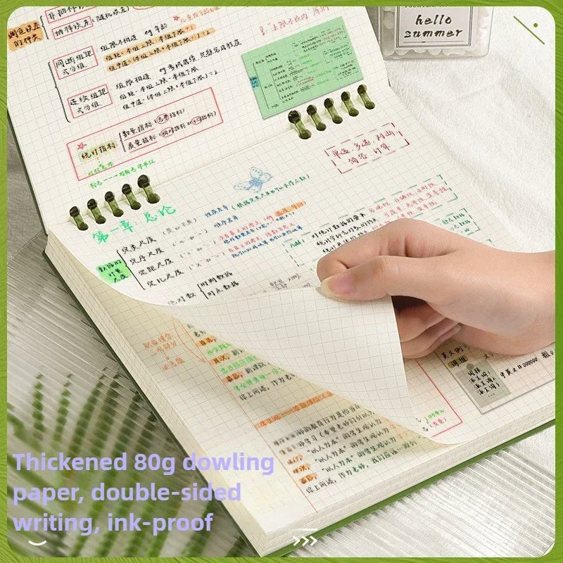 B5 Flip Notepad Grid Notebook – Sketchbook, Diary, Journal Writing Pads for Office & School Supplies