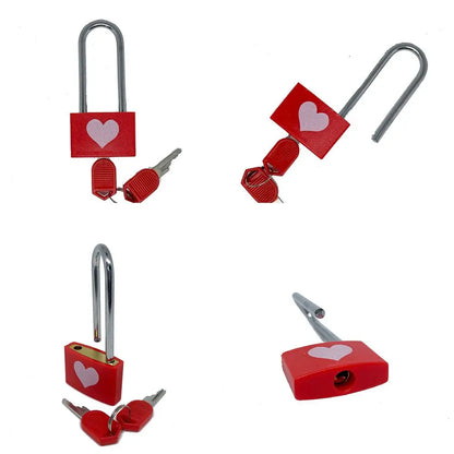 Modern Minimalist Anti-Theft ABS Locker Padlock – Love Lock for Valentine's Day and Couple's Long Handle Security Lock