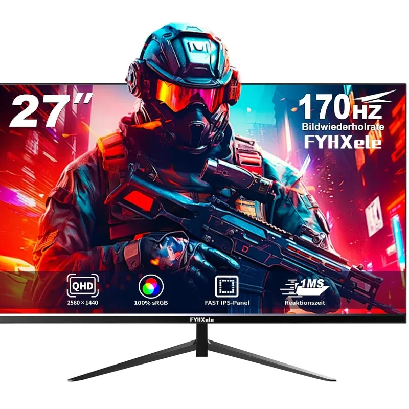 27" 2K Gaming Monitor – 170Hz, 1ms, AMD FreeSync, 99% sRGB IPS, HDR400, HDMI & DisplayPort