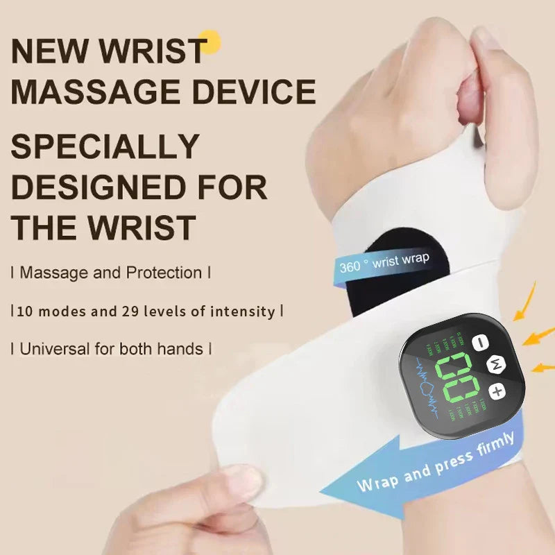 Electric Cordless Hand & Wrist Massager – USB Rechargeable Vibration Device for Carpal Tunnel, Tenosynovitis & Fatigue Relief