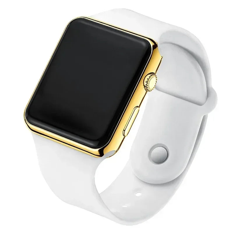 Digital LED Sport Watch – Square Electronic Wristwatch for Men & Women, Casual Silicone Fashion Watch