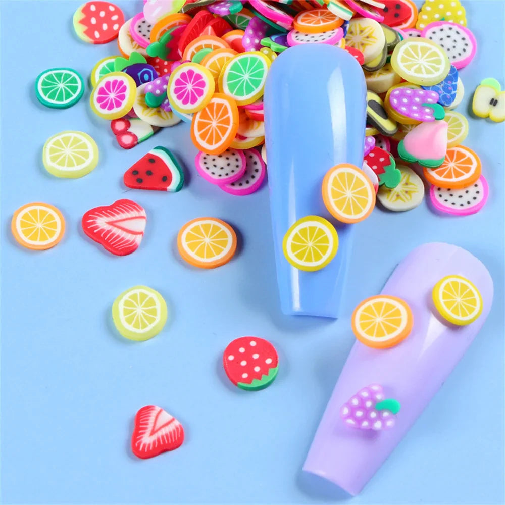 1000PCS Polymer Clay Fruit Slices – Resin DIY Craft Supplies for Jewelry, Epoxy, Silicone Mold & Cellphone Decoration