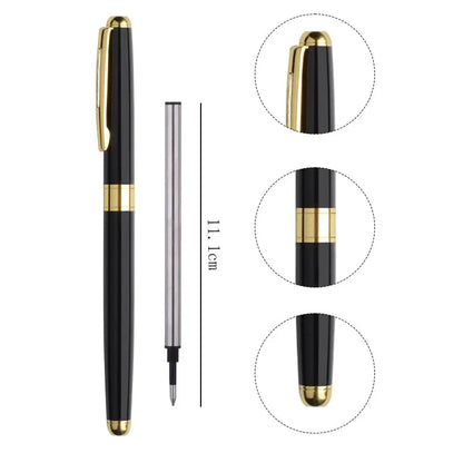 High-Quality Stainless Steel Ballpoint Pen – Business Signing Pen with Replaceable Refill for Office & School